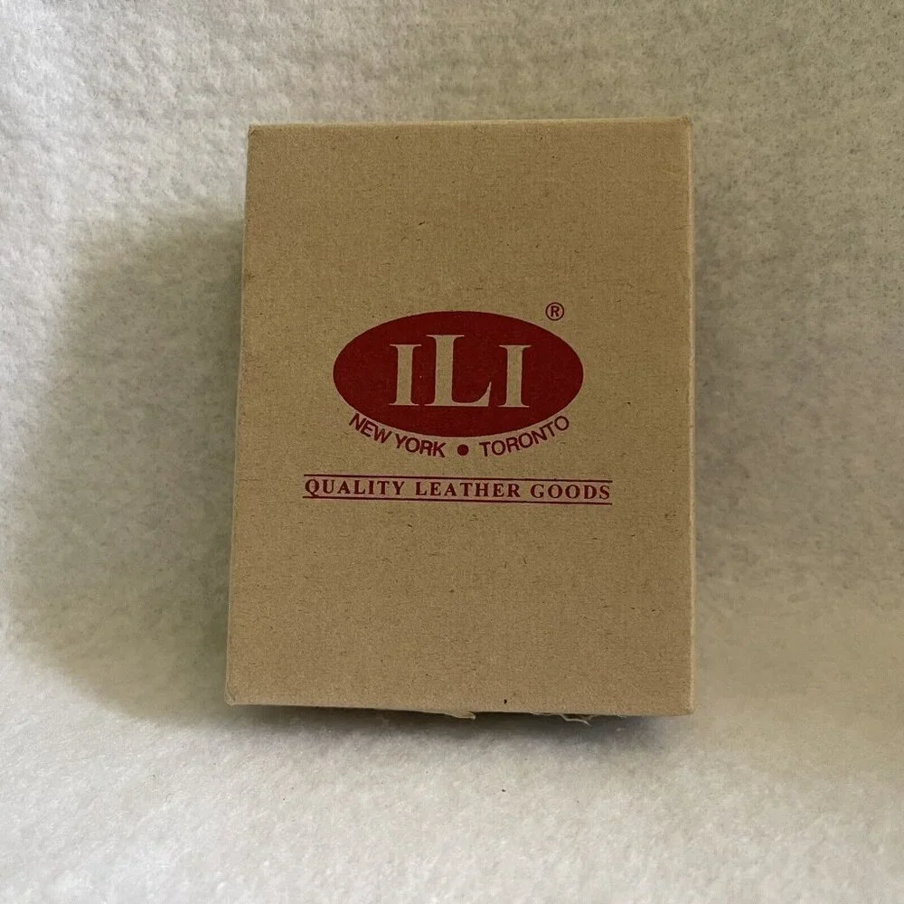 ILI New York Leather Wallet Tri Fold 8 Card Slots